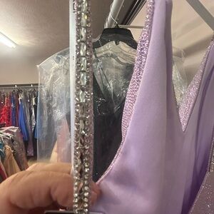 JVN Lavender Prom Dress with Silver Accents